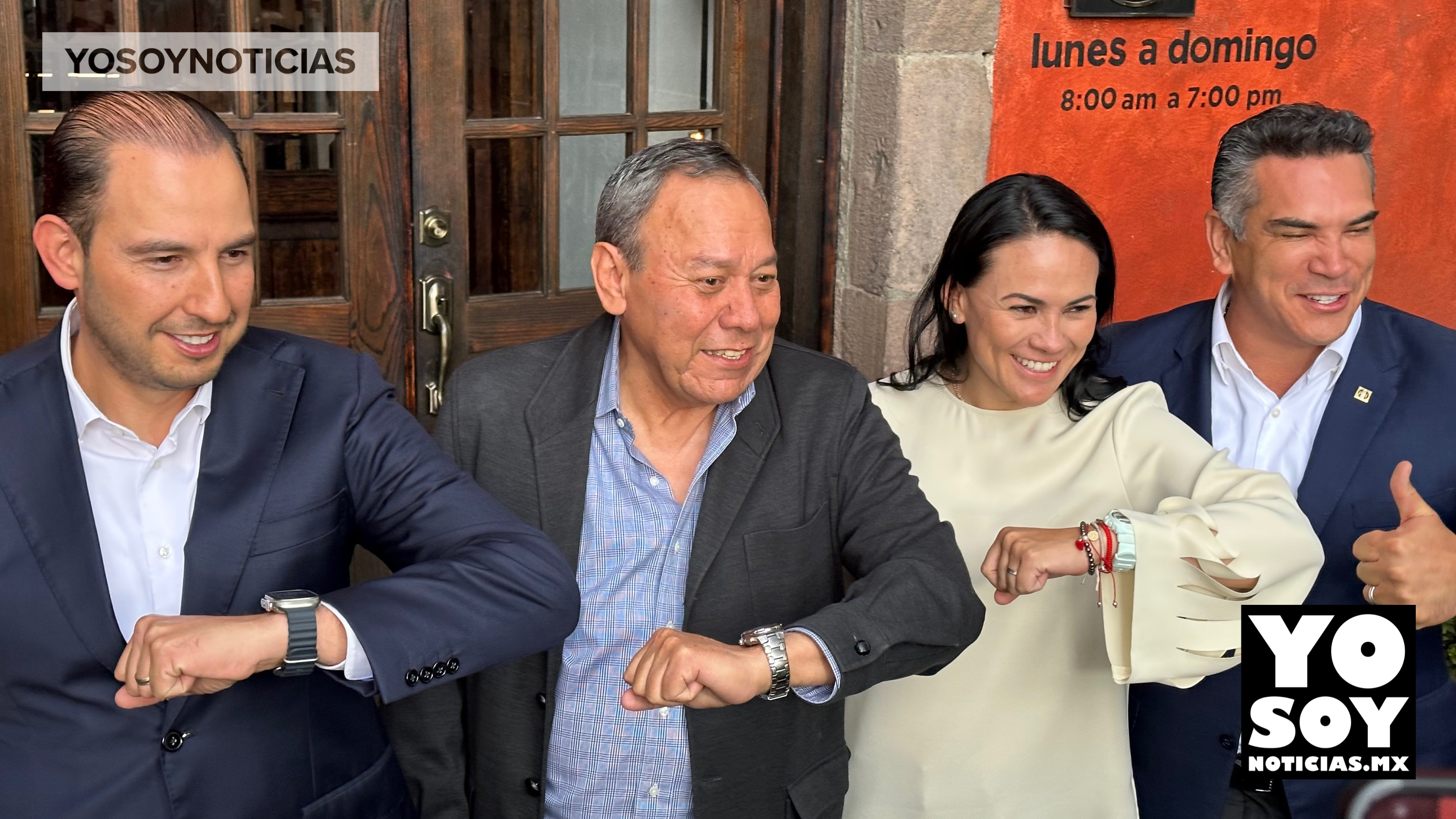 Alejandra del Moral se reúne con líderes nacionales del PRI, PAN y PRD (video)