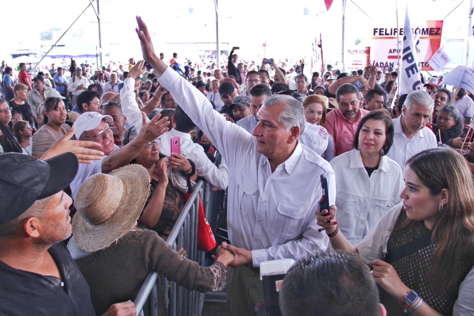 Adán Augusto López en Chicoloapan