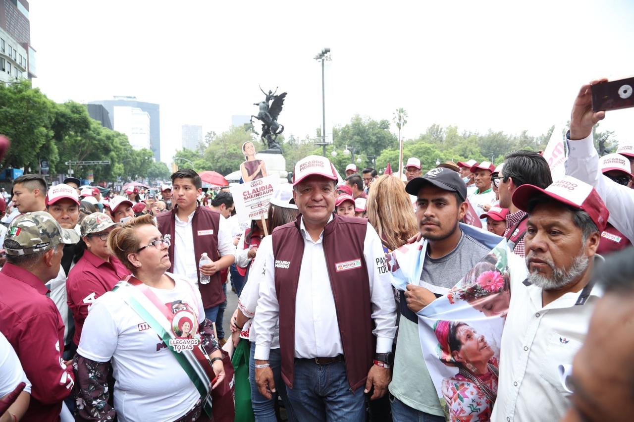 Ricardo Moreno encabeza el apoyo de Toluca para Claudia Sheinbaum en la CDMX