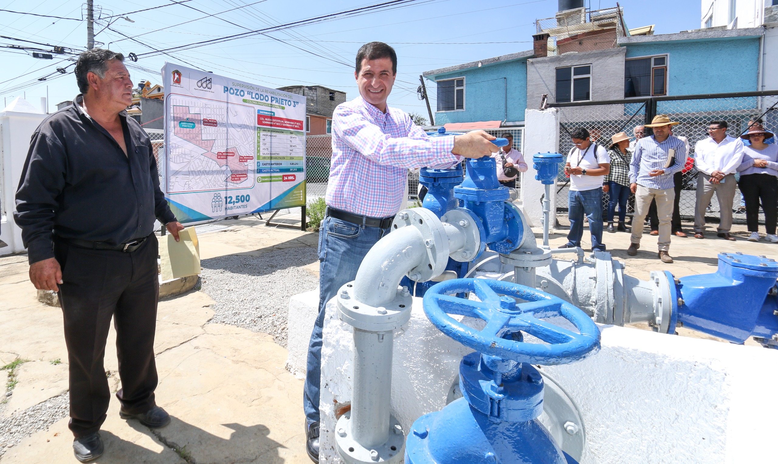 Toluca entrega pozo «Lodo Prieto 3» para mejorar abasto de agua