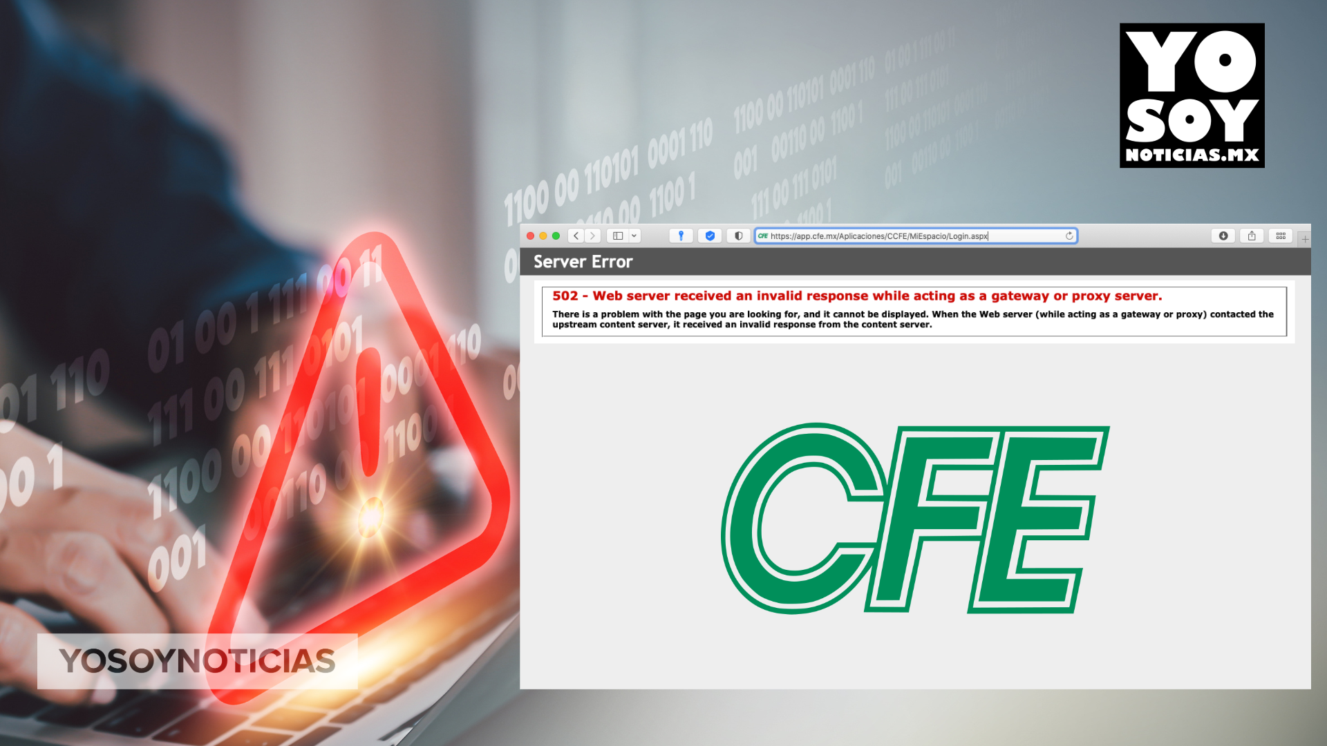 Falla página de CFE