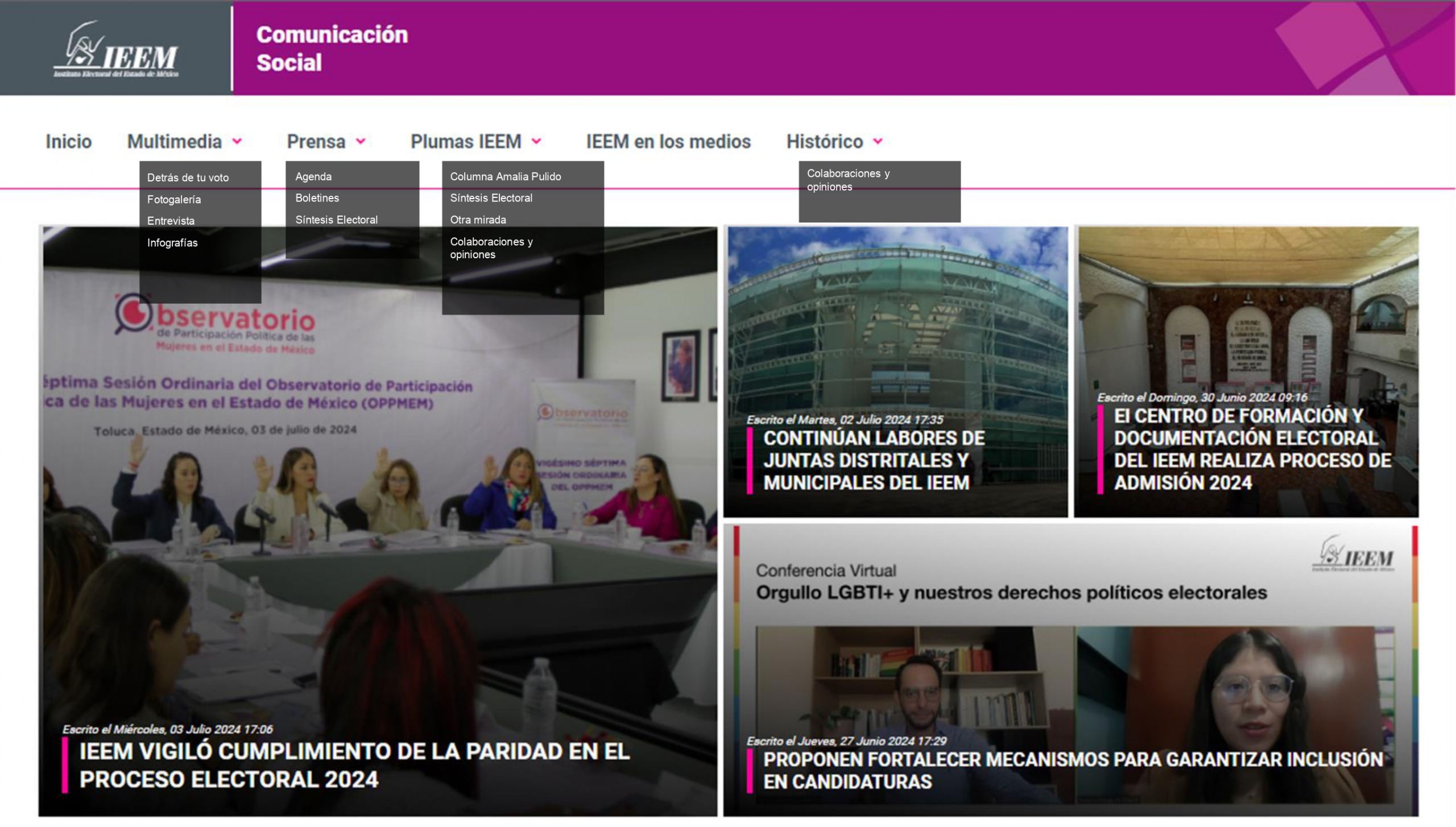 IEEM pone toda la información electoral en su sitio web