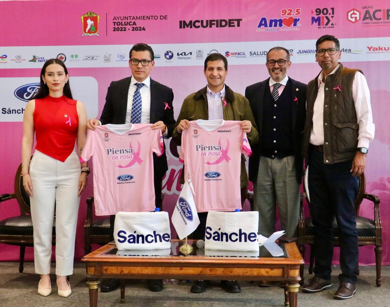 El Ayuntamiento de Toluca y Grupo ACIR presentan la Carrera Piensa en Rosa para fomentar la prevención del cáncer de mama