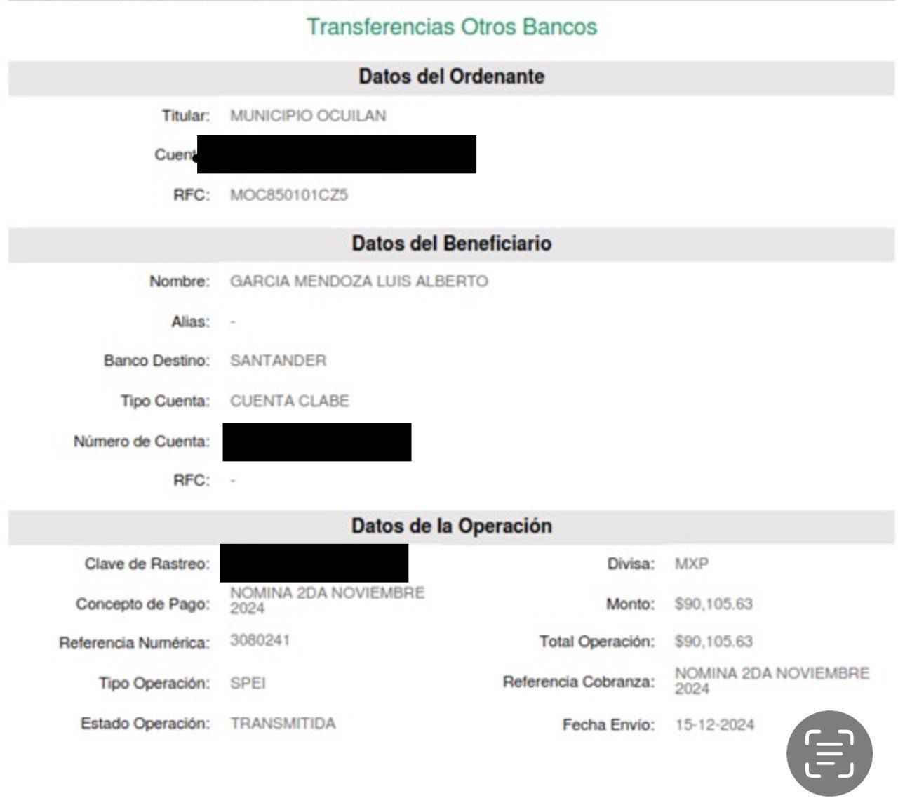 Regidor de Ocuilan exige más dinero pese a recibir aguinaldo completo