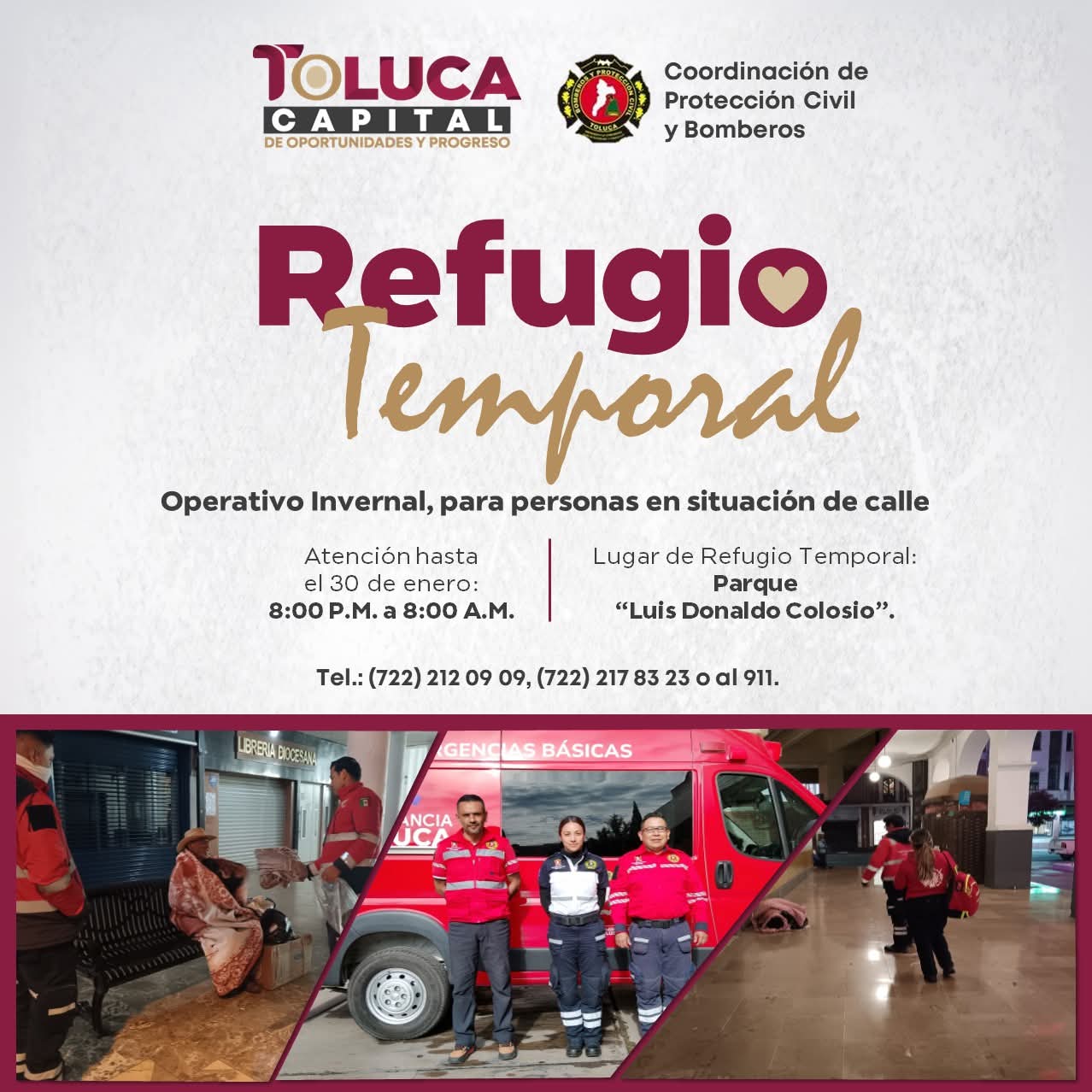 Toluca inaugura refugio temporal para mitigar efectos del invierno