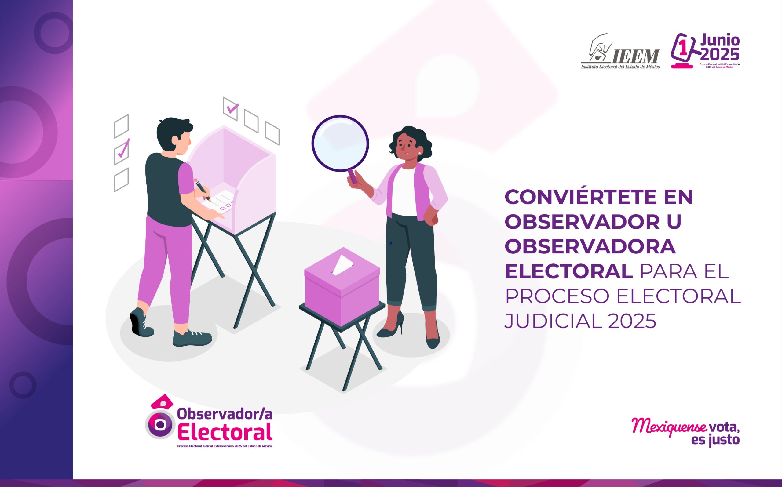 La convocatoria para observadores electorales en Edomex ya está abierta. Conoce los requisitos y participa en el proceso democrático de 2025