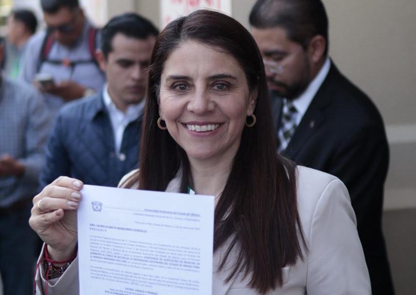 Laura Benhumea se registra como aspirante a la rectoría de la Uaeméx