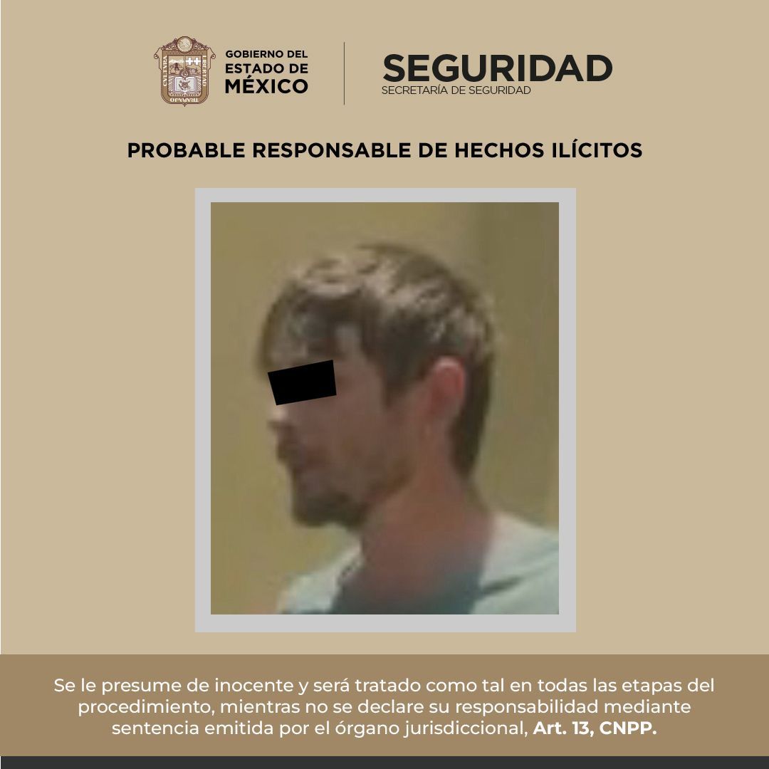 Detienen a estadounidense con armas exclusivas y credencial de la CIA en Edomex