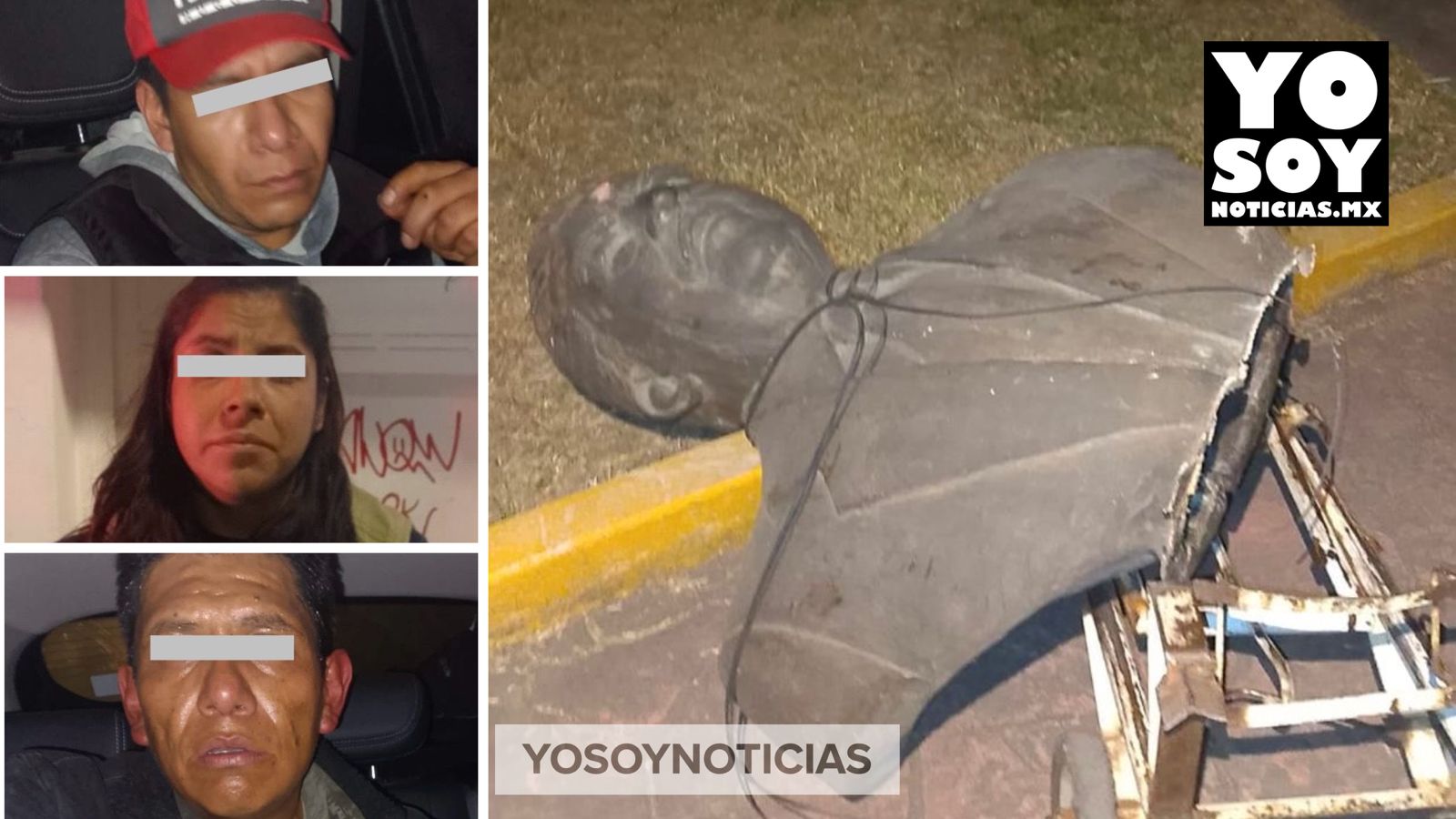 Toluca detiene a presuntos ladrones de busto