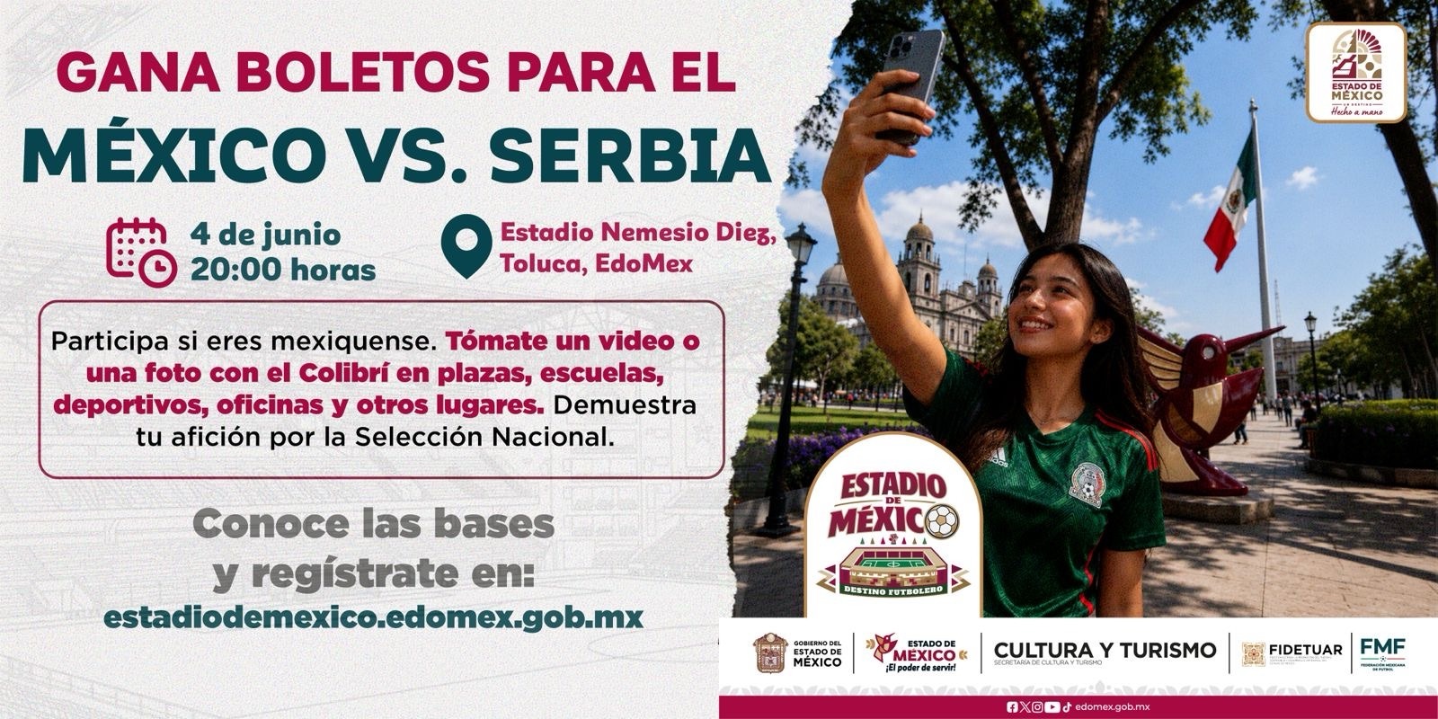 México vs Serbia, gobierno del Edomex regala boletos
