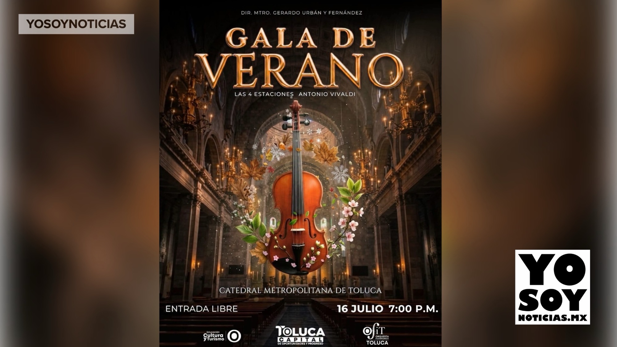 Música clásica reunirá a familias en Catedral de Toluca