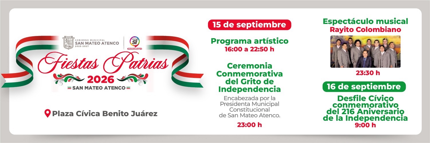 San Mateo Atenco banner publicitario Septiembre 2026