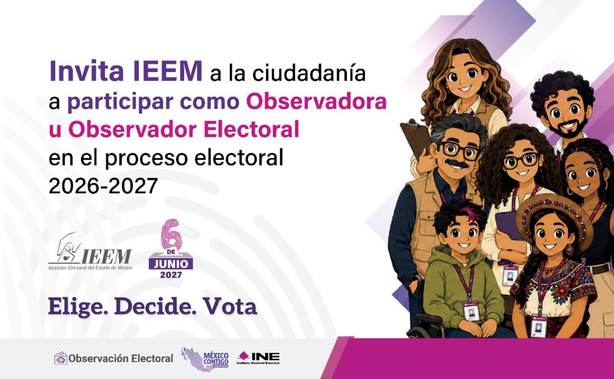 IEEM abre convocatoria para observadores electorales rumbo a 2027